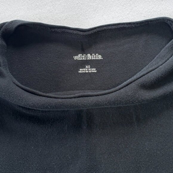 🖤 Wild Fable Black Cropped Baby Tee 🖤 - Picture 3 of 5